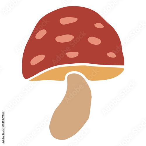 Red mushroom flat