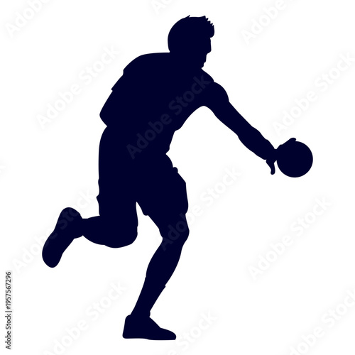 Silhouette guy handball player