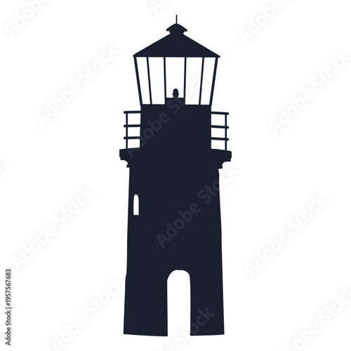 Lighthouse top silhouette