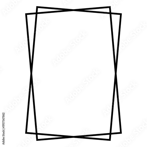 Squares overlapped geometrical figures vinyl