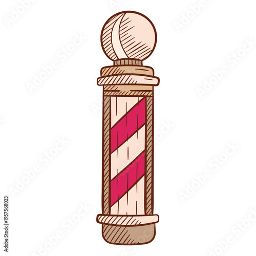 Barbershop pole illustration