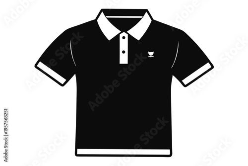 polo shirt silhouette line art vector illustration