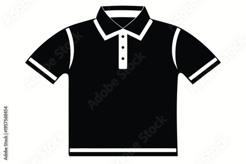polo shirt silhouette line art vector illustration
