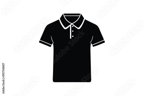 polo shirt silhouette line art vector illustration