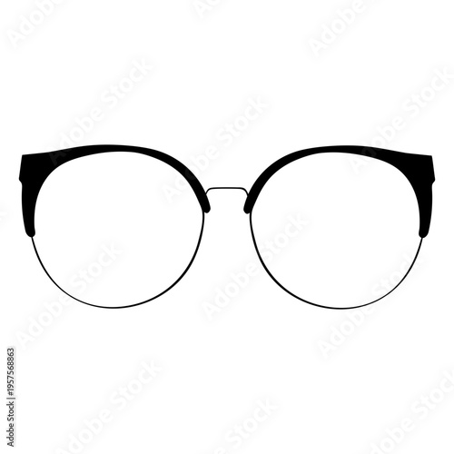 Thin bridge glasses hand drawn design
