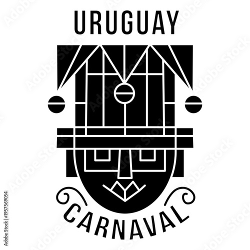 Carnaval uruguay abstract head design