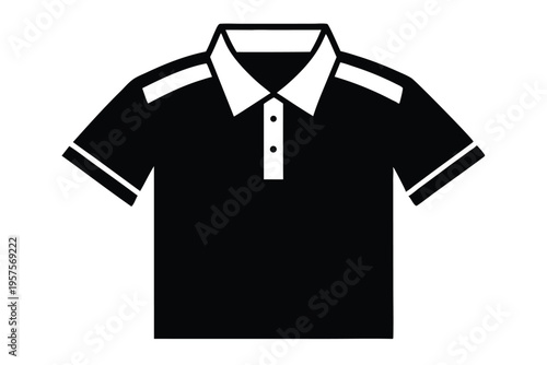 polo shirt silhouette line art vector illustration