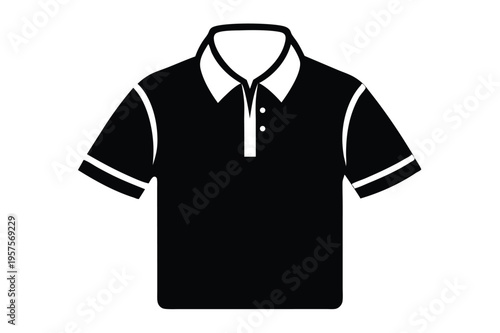 polo shirt silhouette line art vector illustration