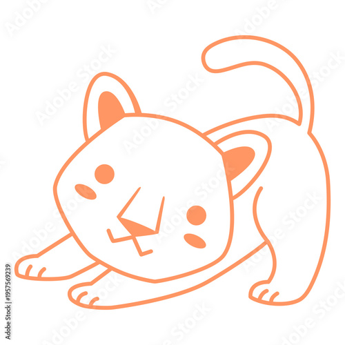 Cougar stretching filled-stroke