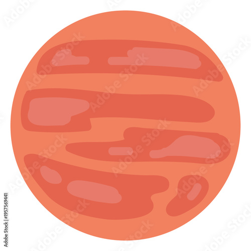 Mars red planet flat