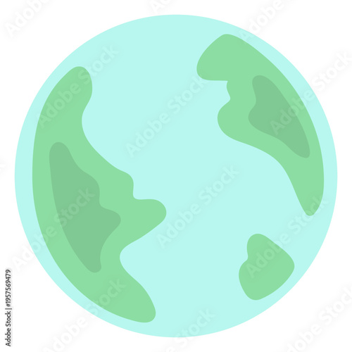 Earth planet flat