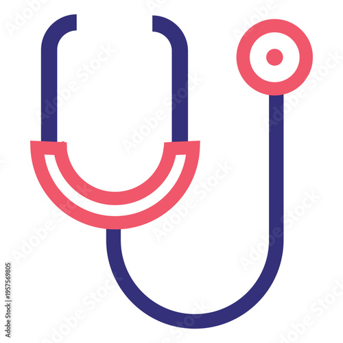 Covid 19 stethoscope stroke icon