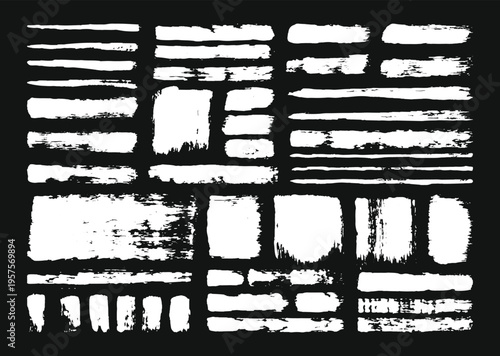 Abstract brushstroke pattern with rectangular shapes