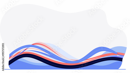 Waving American flag vector illustration