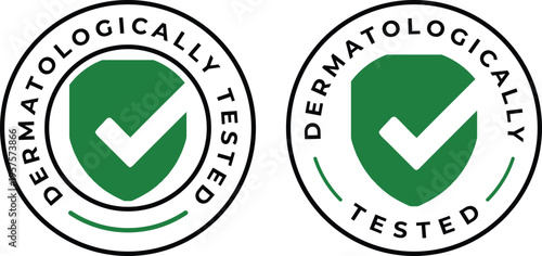 Dermatologically Tested Shield Logo High Quality Vector Graphic Icon Design
