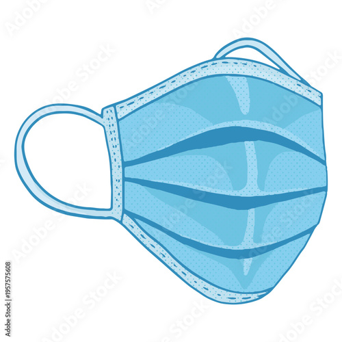 Disposable face mask illustration