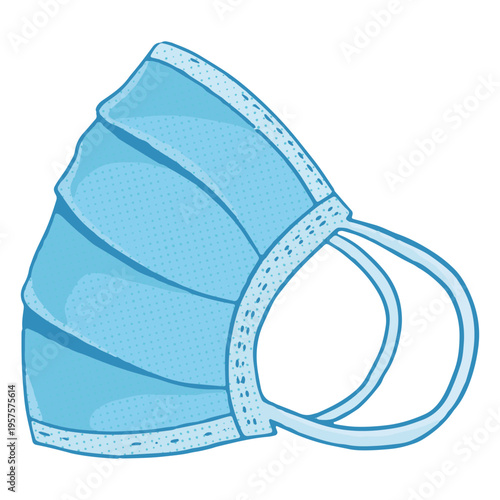 Side face mask illustration