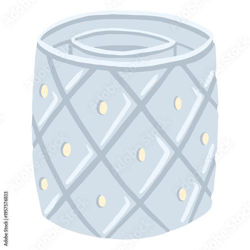 Wax melter cylindrical shape semi flat