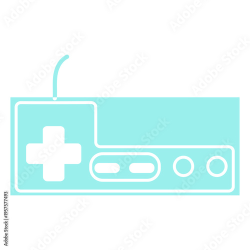 Light blue gaming controller cut out