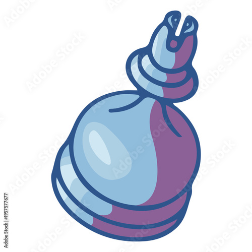 Bishop sideways color illustration chess piece