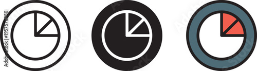 Line, Solid, And Color Icons Of A Timer