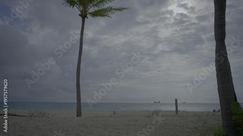 Overcast beach scene Fort Lauderdale. 4k HDR shot in prores raw