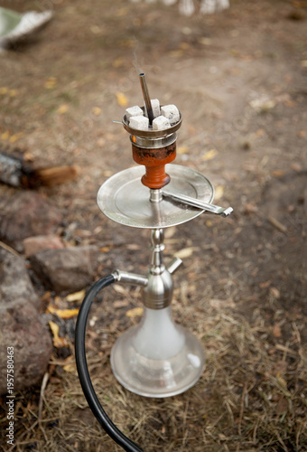 The hookah at a gathering in the park on a sunny afternoon