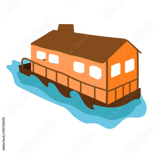 Ferry flat cabin navigating