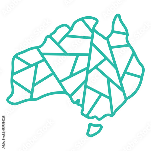 Oceania geometric map continent