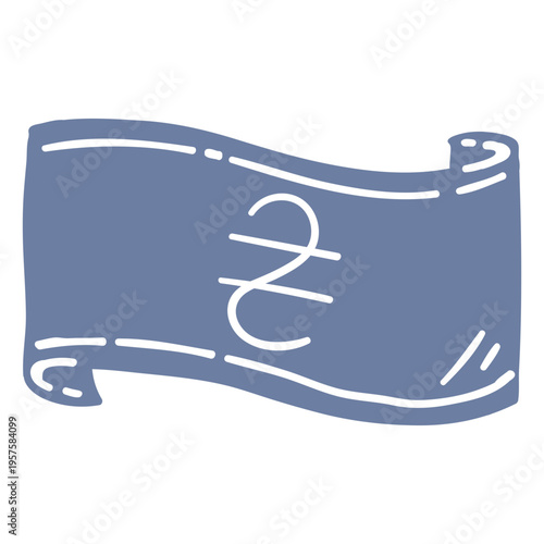 Hryvnia currency bill cut out