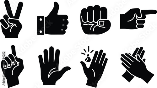Hand gestures and signs in american sign language