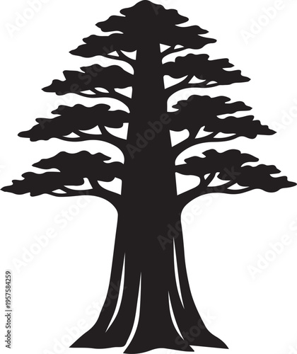 Giant Redwood Sequoia Tree Silhouettes Graphic
