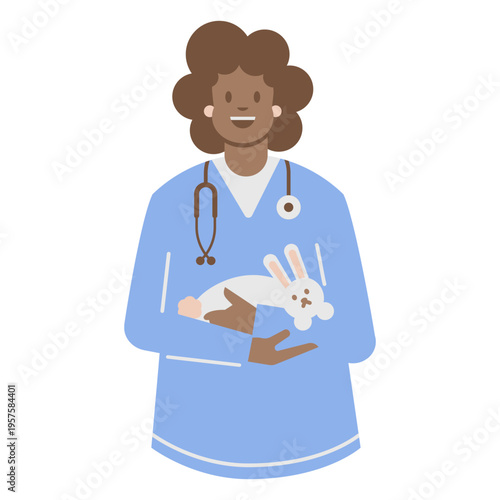 Animal veterinarian bunny people