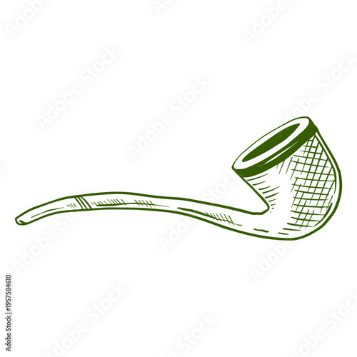 Saint Patrick's day smoking pipe icon