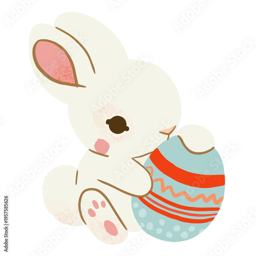 Cute bunny Easter egg animal