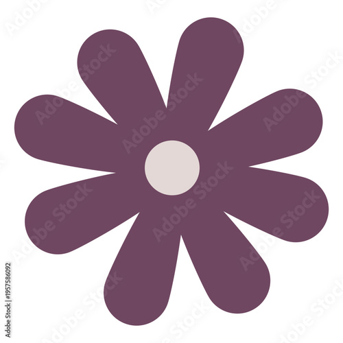 Simple flat daisy pastel purple