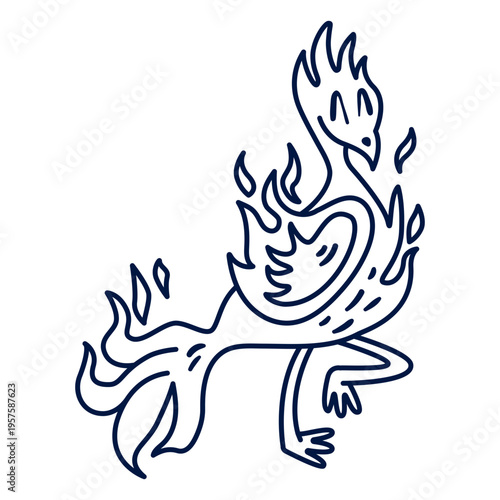 Simple pheonix drawing