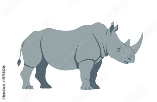 Abstract vector illustration of rhinoceros