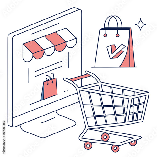 Online shopping cart and storefront