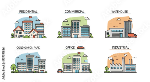 Diverse Building Types: Residential, Commercial, Warehouse, Condominium, Office, Industrial