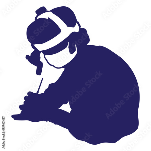 Doctor silhouette surgeon