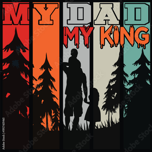 Child Expressing Love and Admiration for Father – Heartwarming Family Illustration