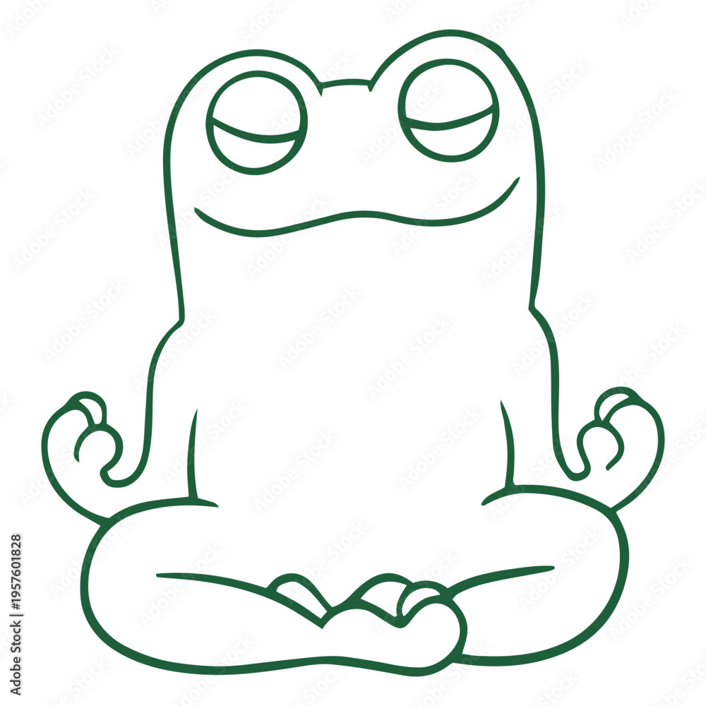 Obraz premium Yoga stroke frog relax