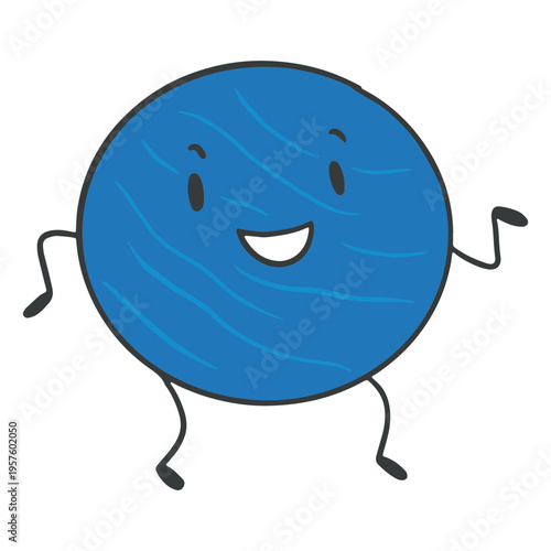 Neptune planet cartoon character