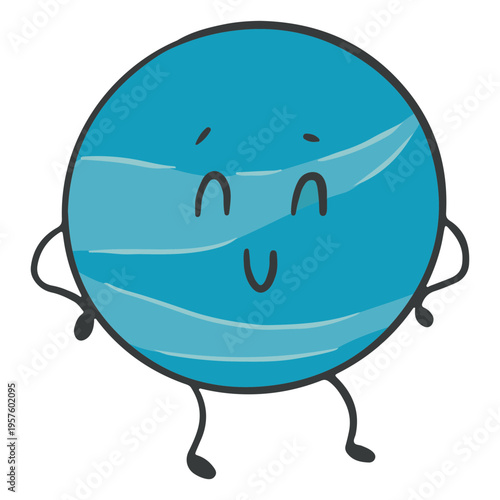 Uranus planet cartoon character