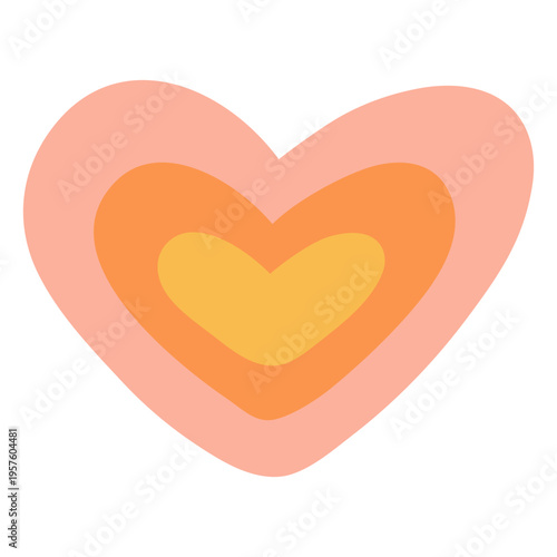 Pink color heart shape