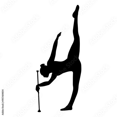 Baton twirling performed by woman