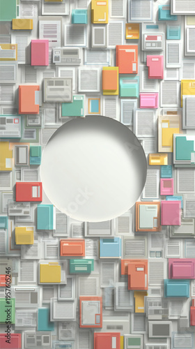 Colorful computer keyboard keys scattered.