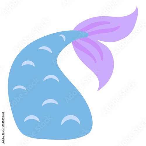 Blue mermaid tail