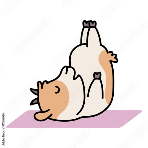 Картината върху платно Goat yoga character cartoon
